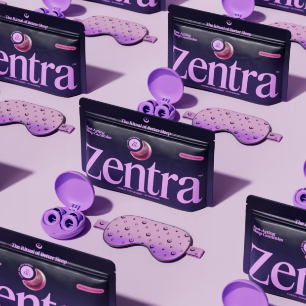 The Zentra Deep Sleep Kit displayed in an artful pattern